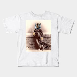 Sepia Soldier Boy a la Tiger Kids T-Shirt